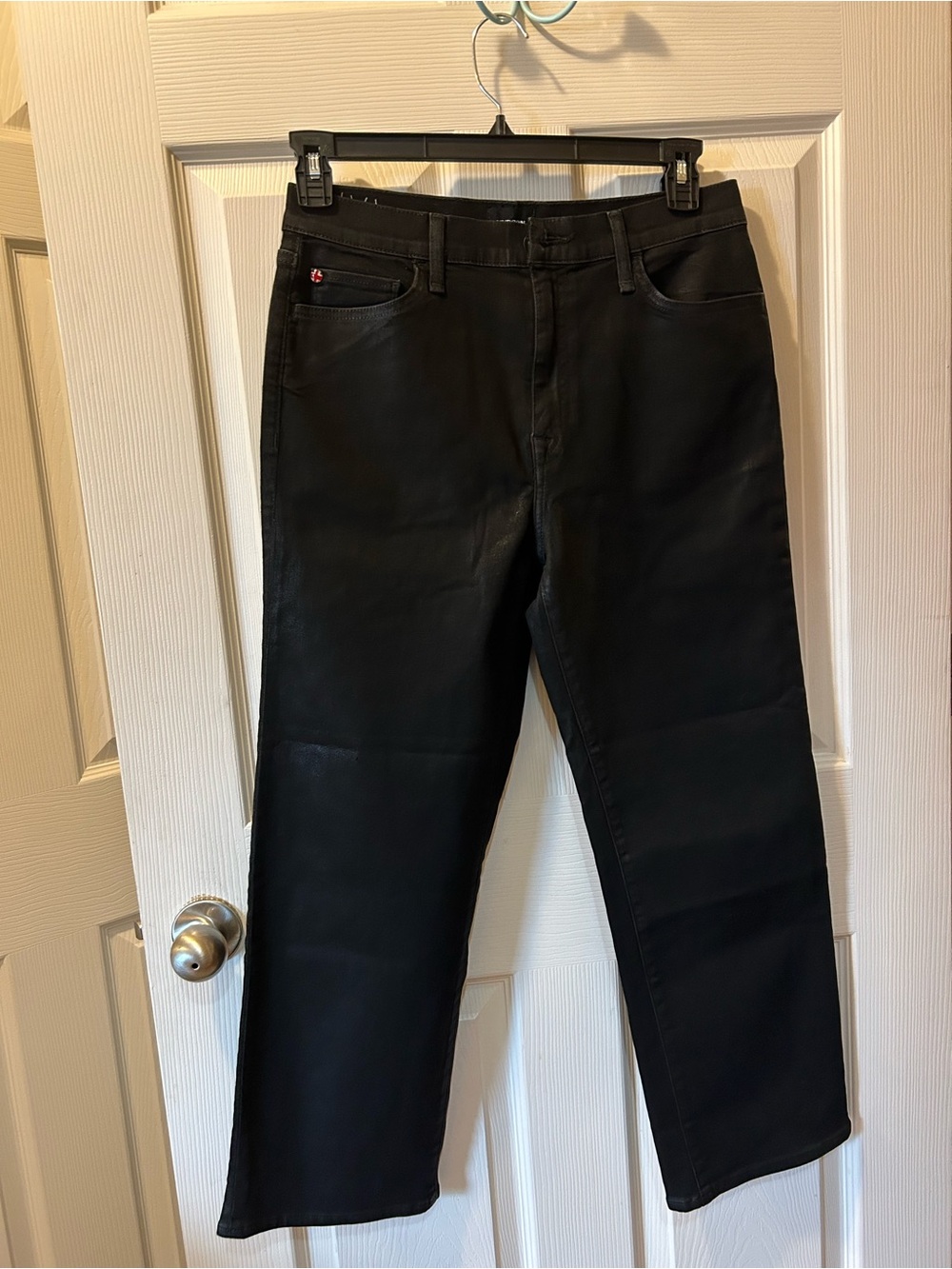Hudson 30 Women's Black Ankle Jeans High Rise Straight Crop NOA Stellar NWT